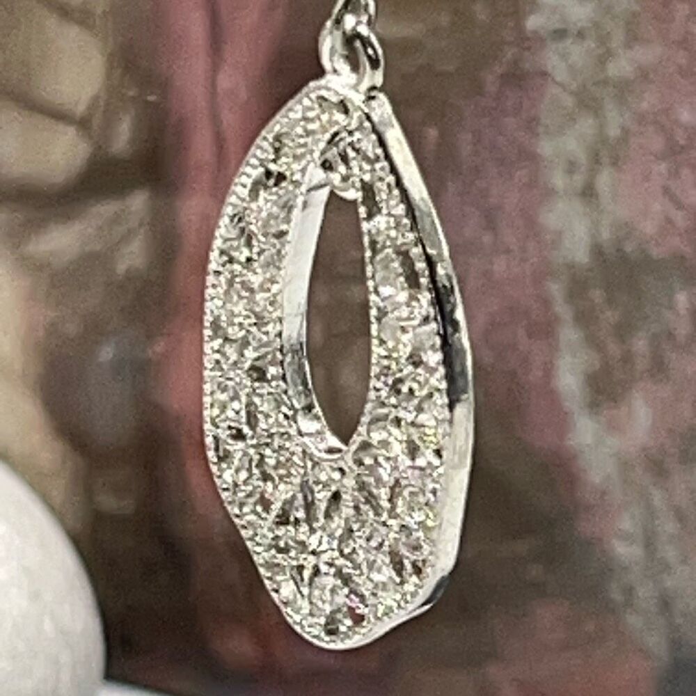 Charming Charlie Silver Dangle Filligree Earrings - Picture 5 of 12